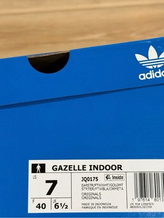 adidas Gazelle UNISEX Suede Sneakers in Brown and White - Picture 3 of 3